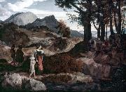 Carl Philipp Fohr Gebirgslandschaft bei Subiaco mit Hirten painting